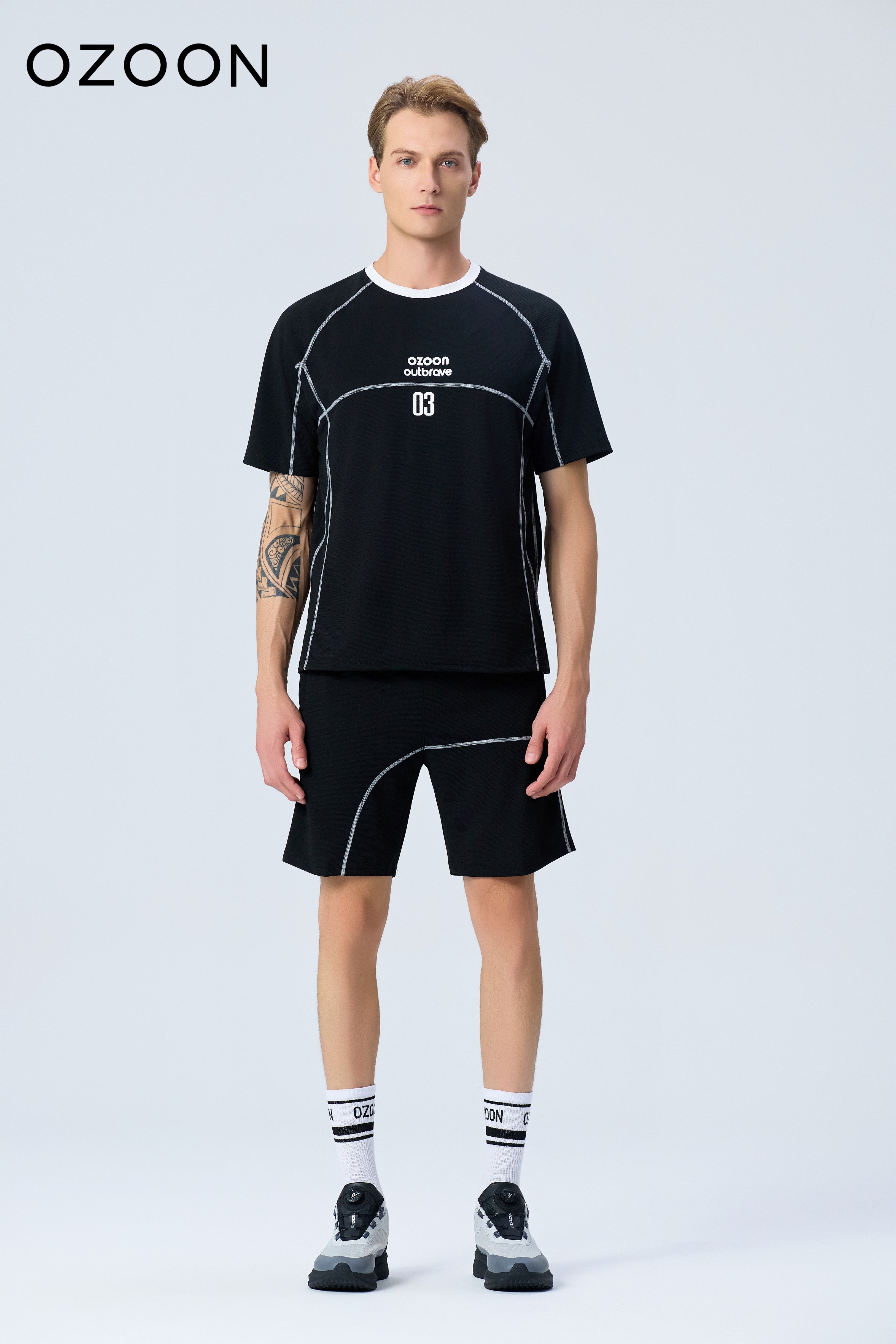 CLASSIC SPORTS T-SHIRT SET BLACK 01