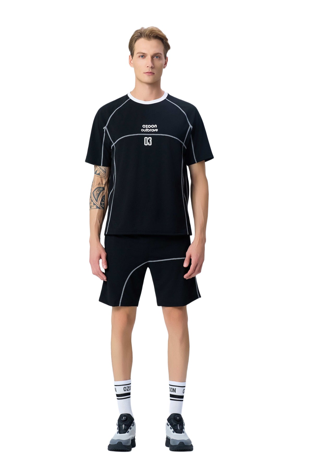 CLASSIC SPORTS T-SHIRT SET BLACK 01