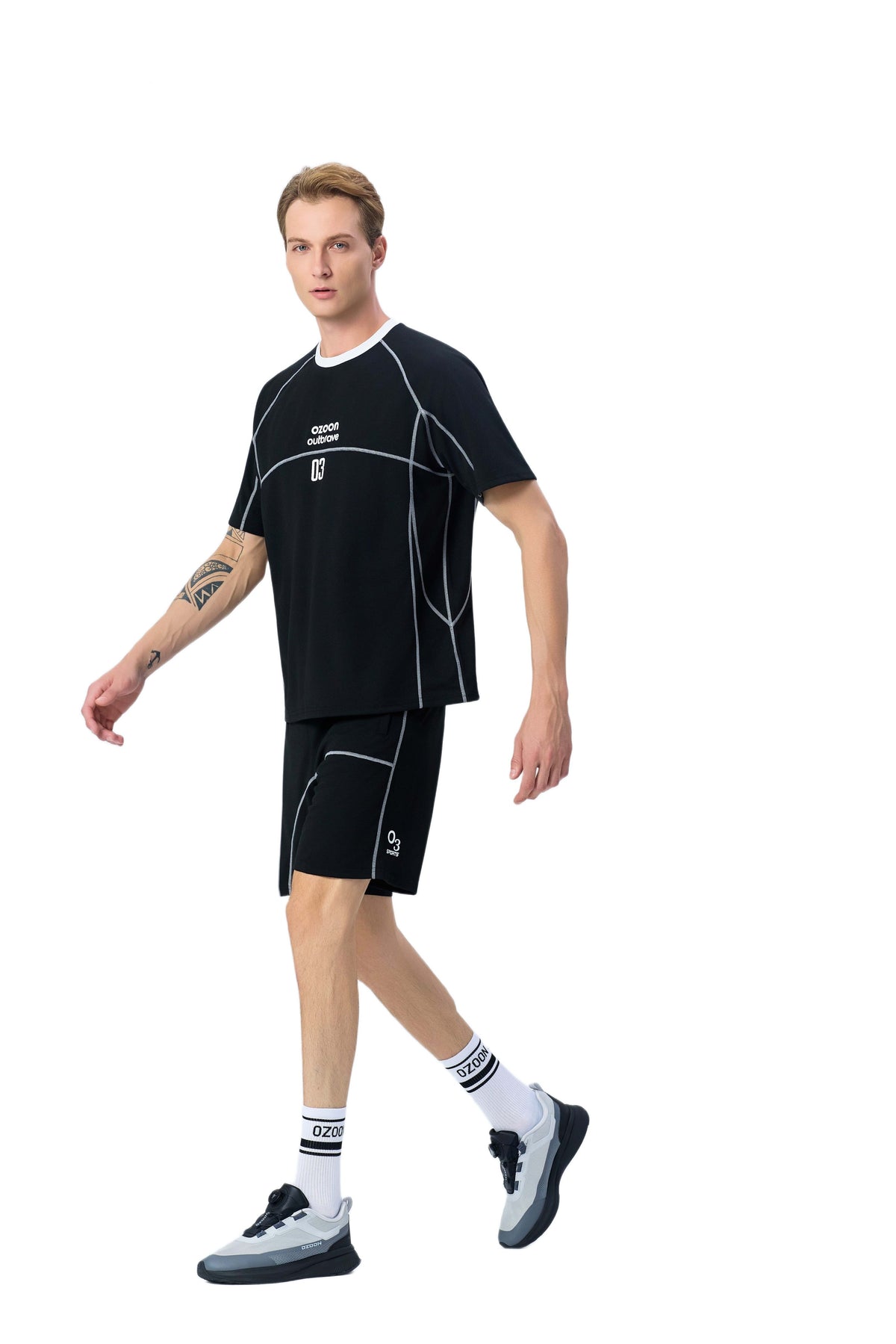 CLASSIC SPORTS T-SHIRT SET BLACK 08