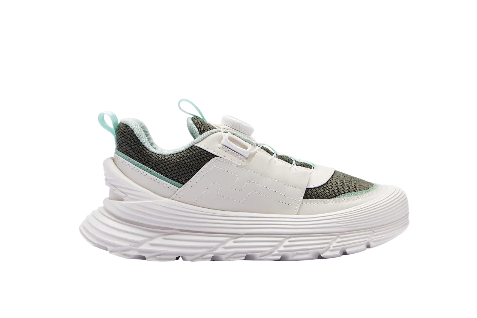 H53A008L Green Beige kid's shoes 2