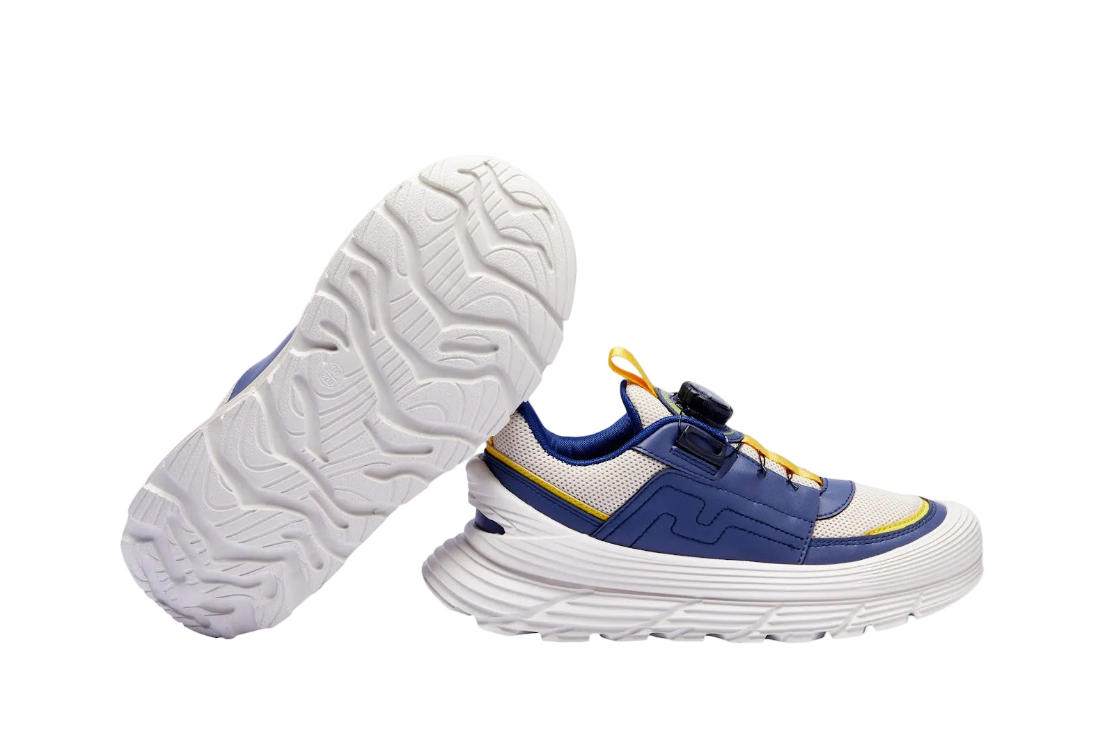 H53A008L Beige Navy kid's shoes 2