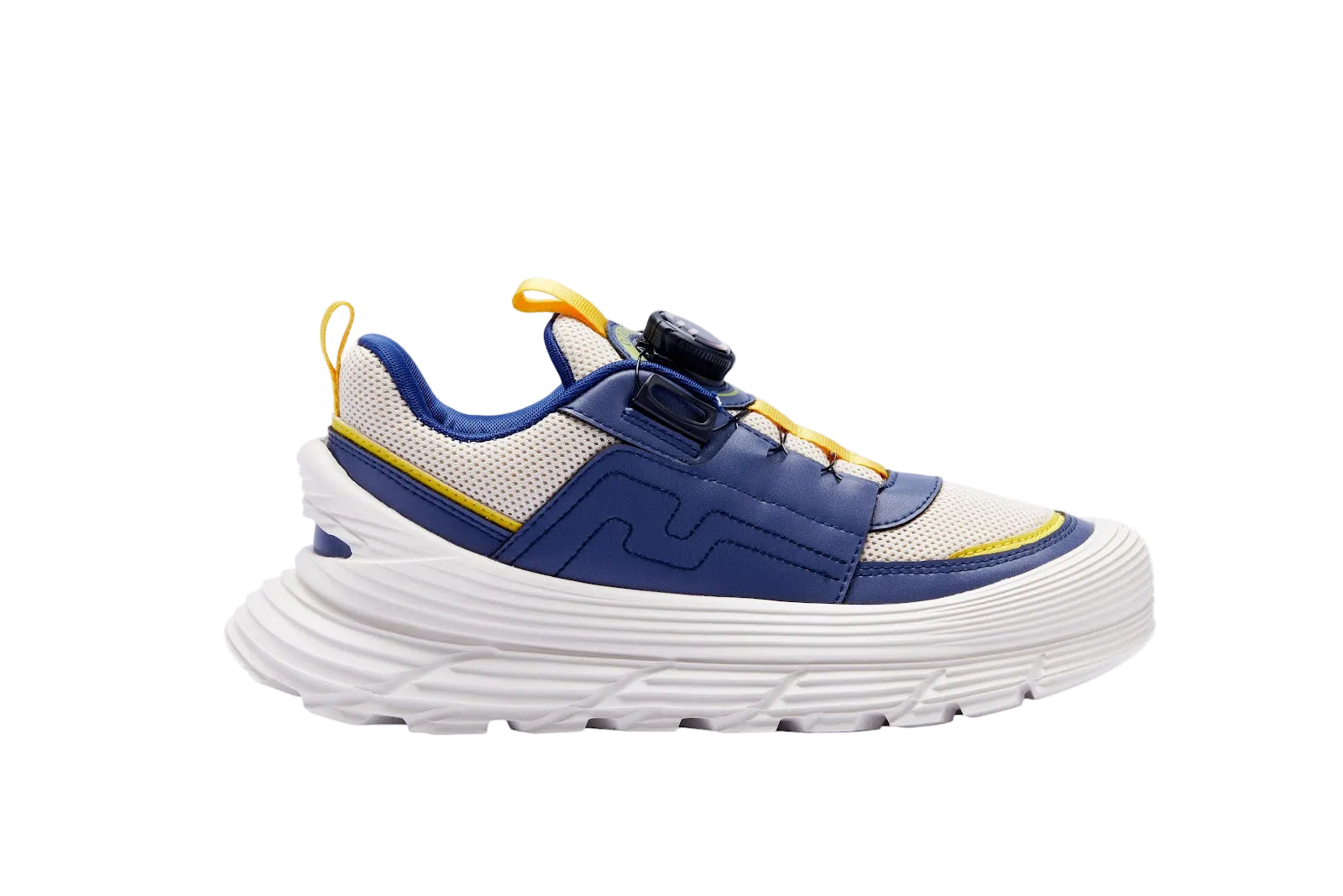 H53A008L Beige Navy kid's shoes 4
