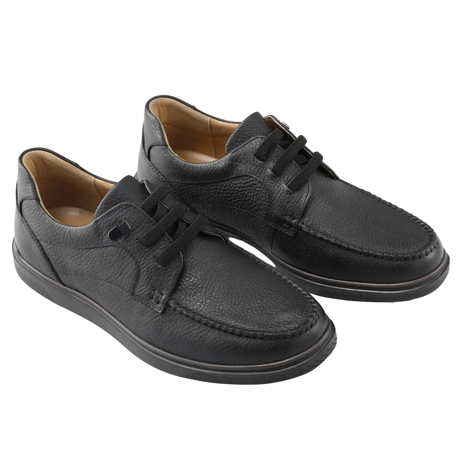 JM57 Black leather shoes 1