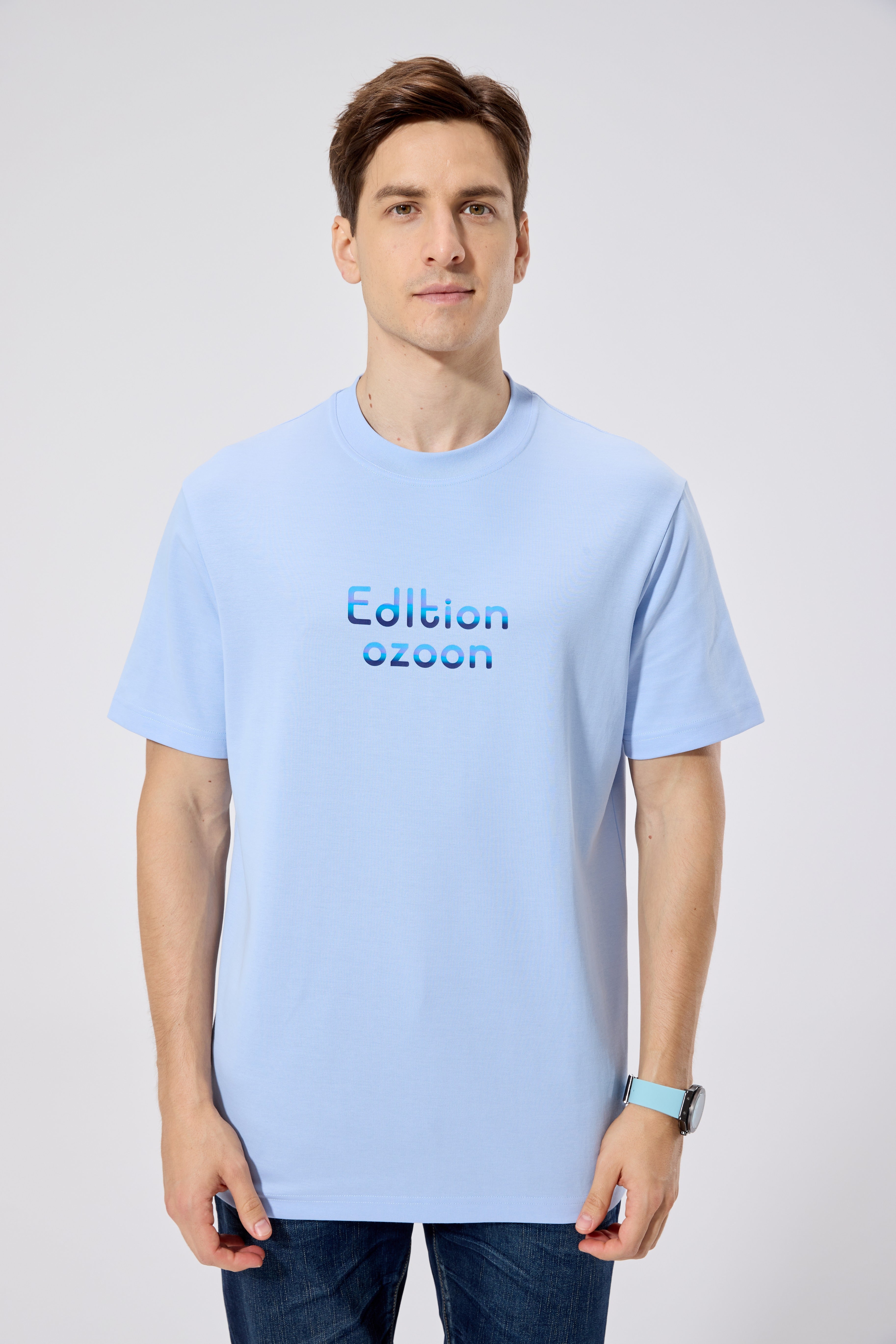 MEN'S T-SHIRT L.BLUE S