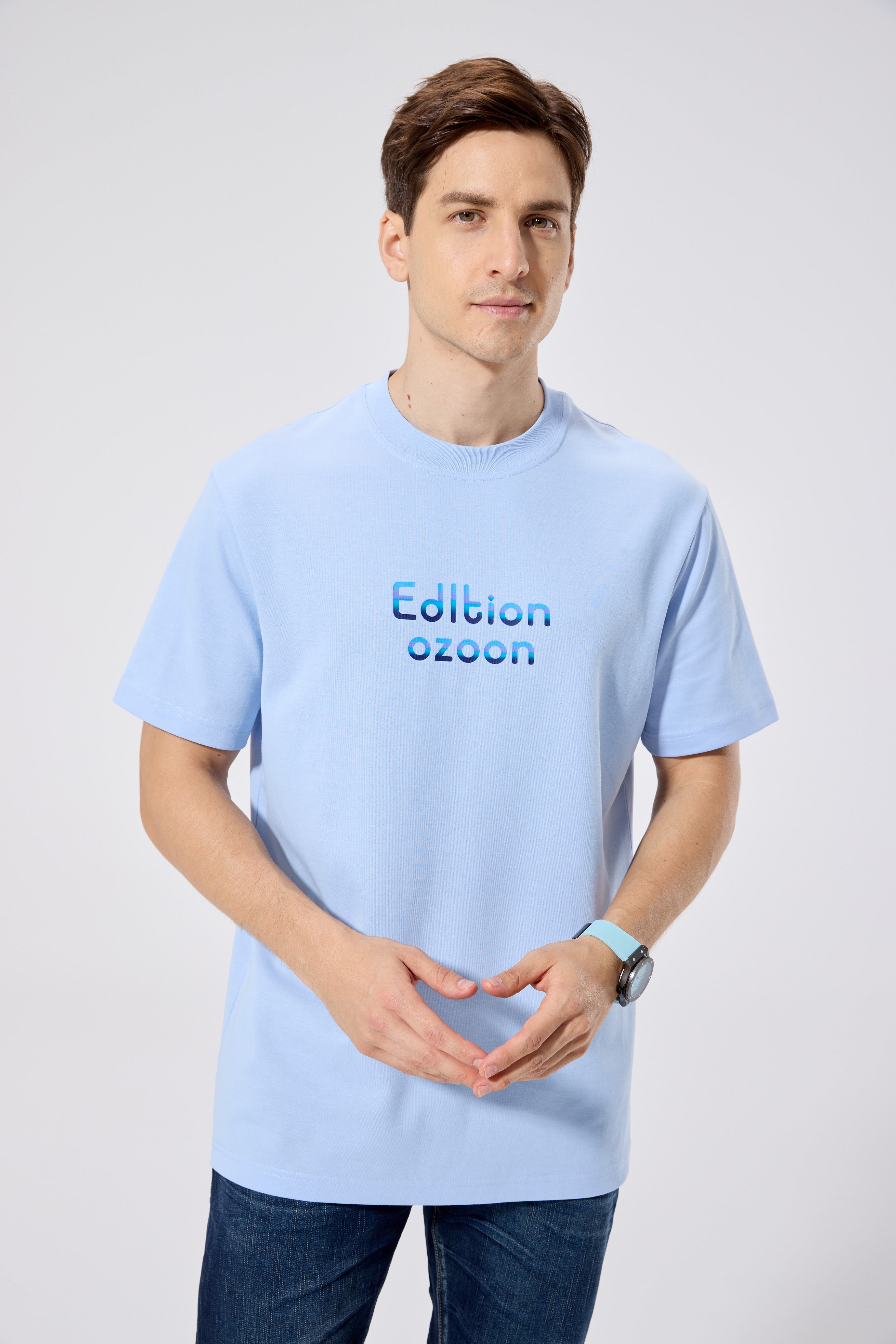 MEN'S T-SHIRT L.BLUE L