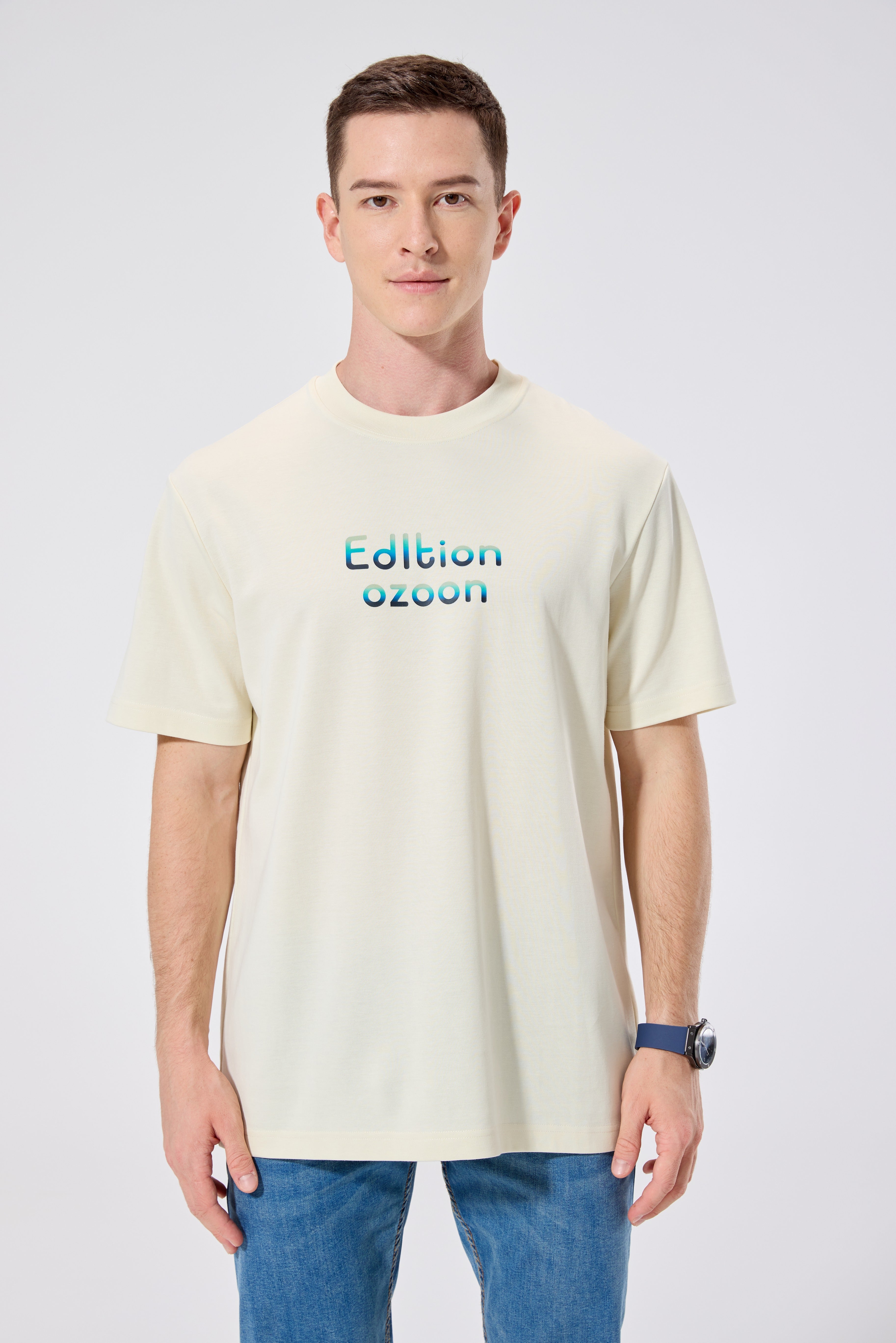 MEN'S T-SHIRT L.YELLOW S