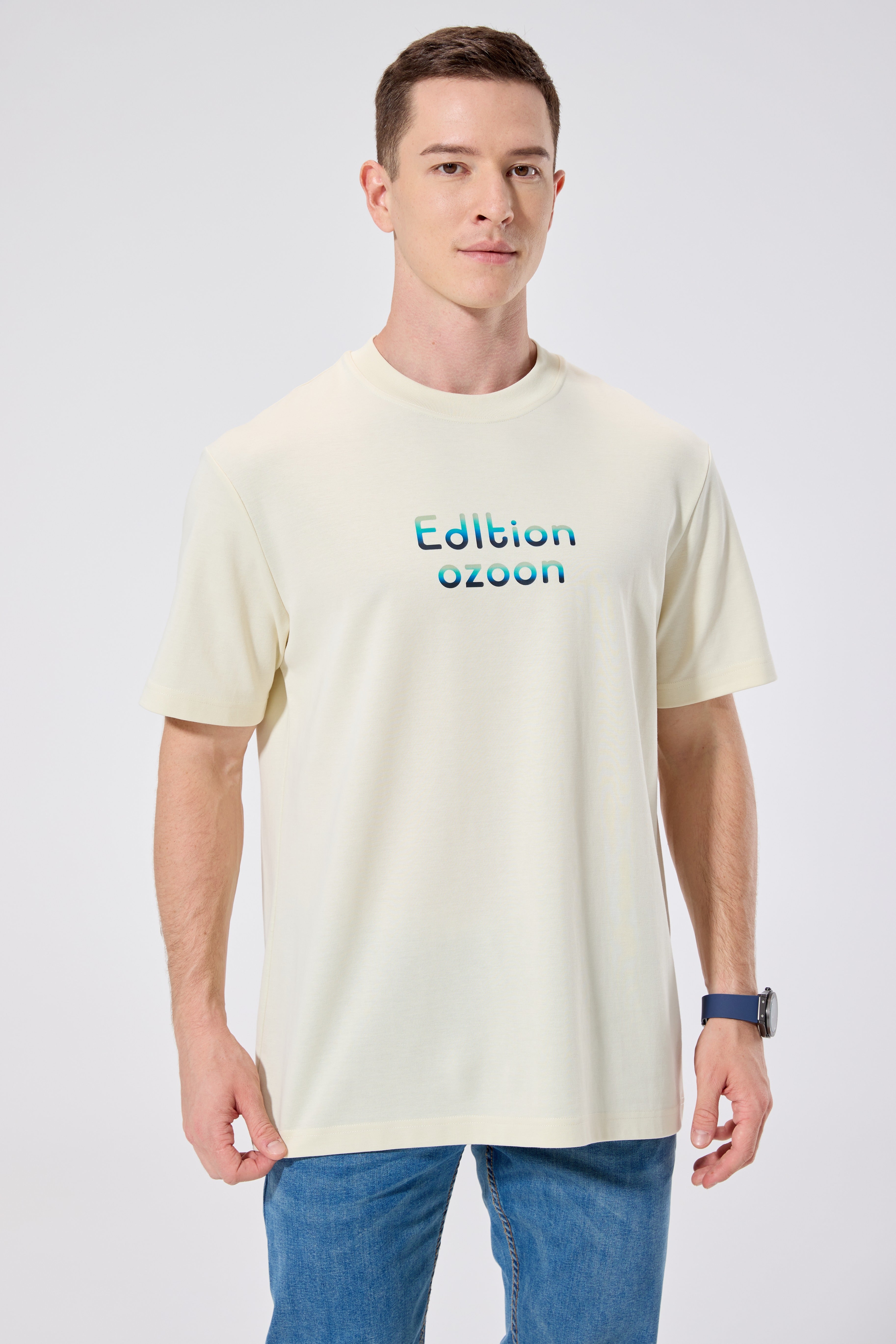 MEN'S T-SHIRT L.YELLOW L