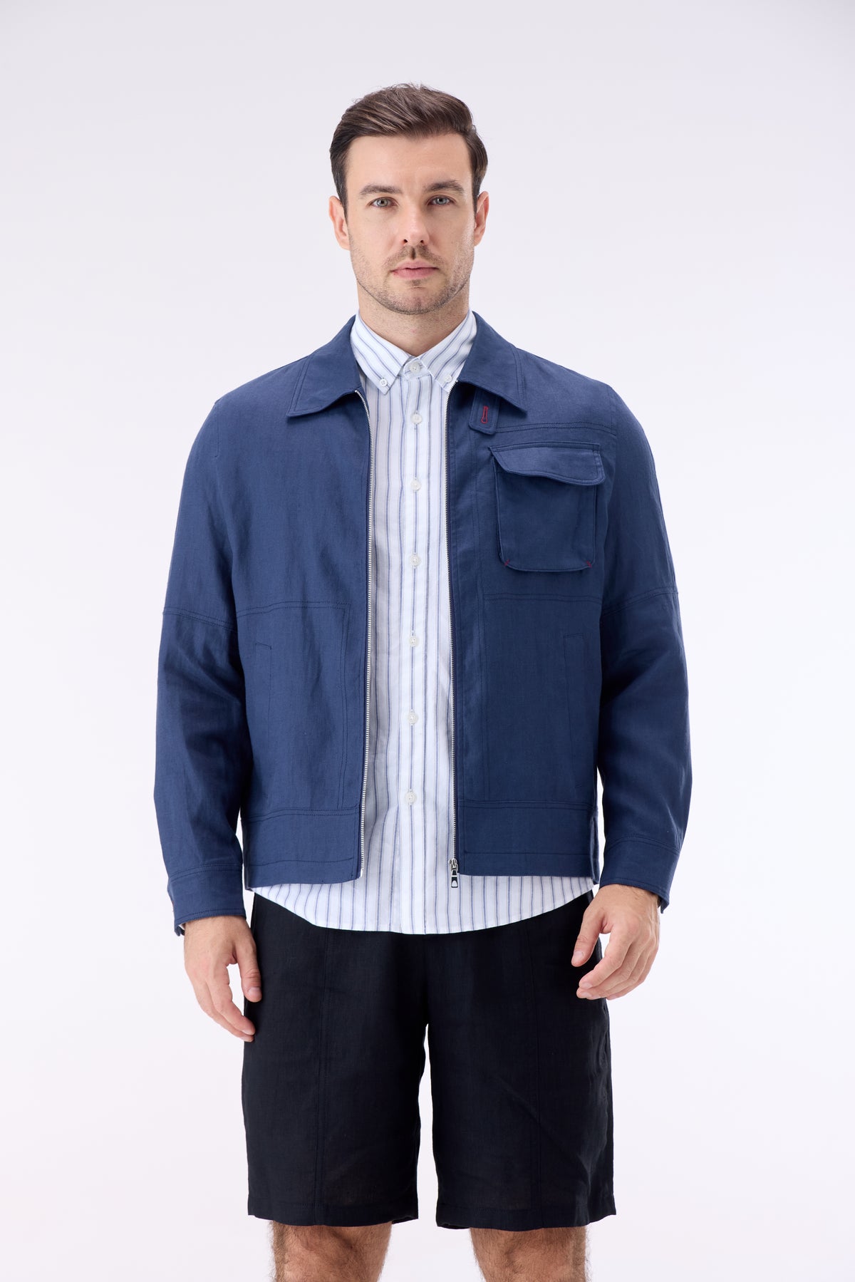 M JACKET LINEN POCKET 9011 -1