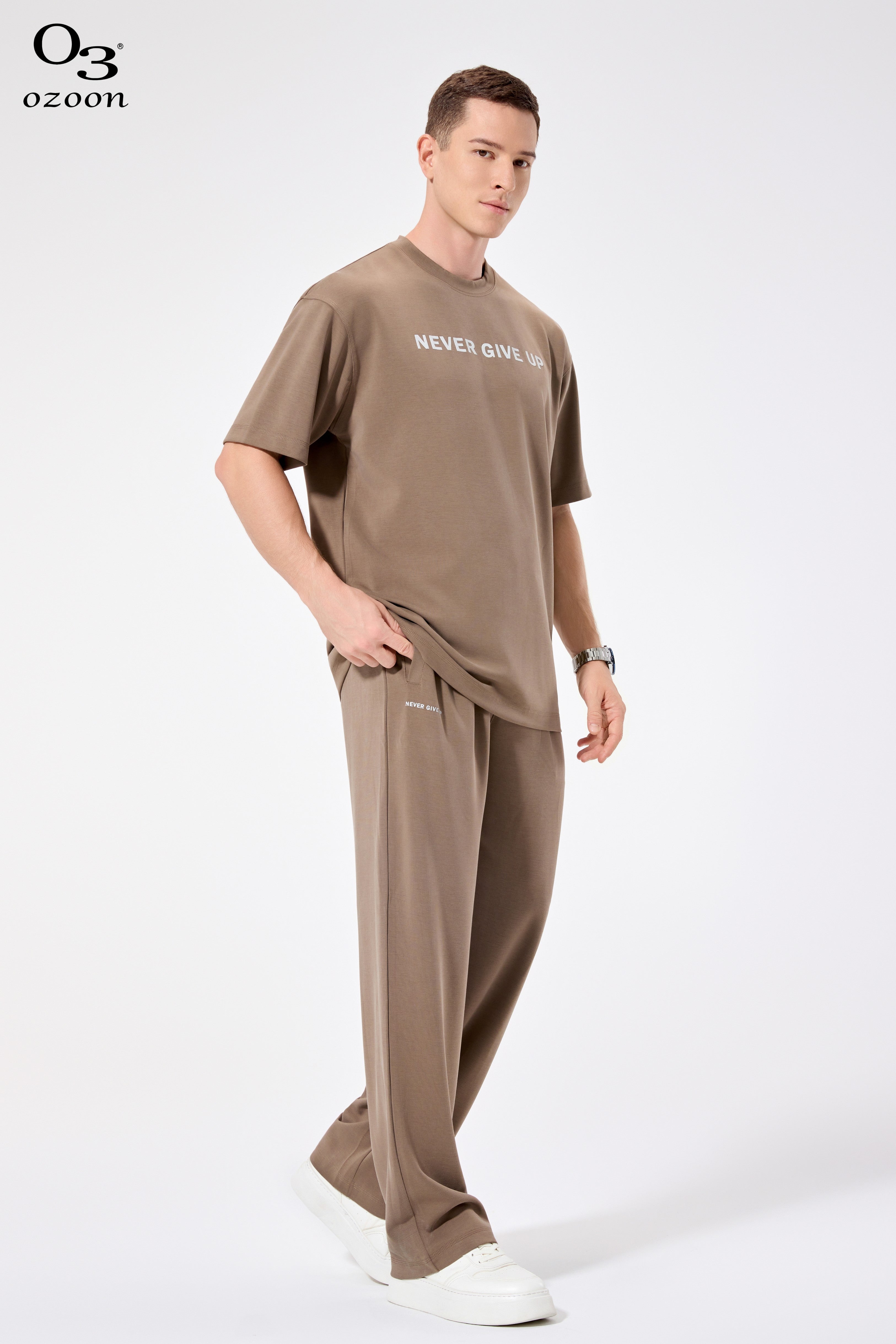 OVERSIZE T-SHIRT SET BROWN 01