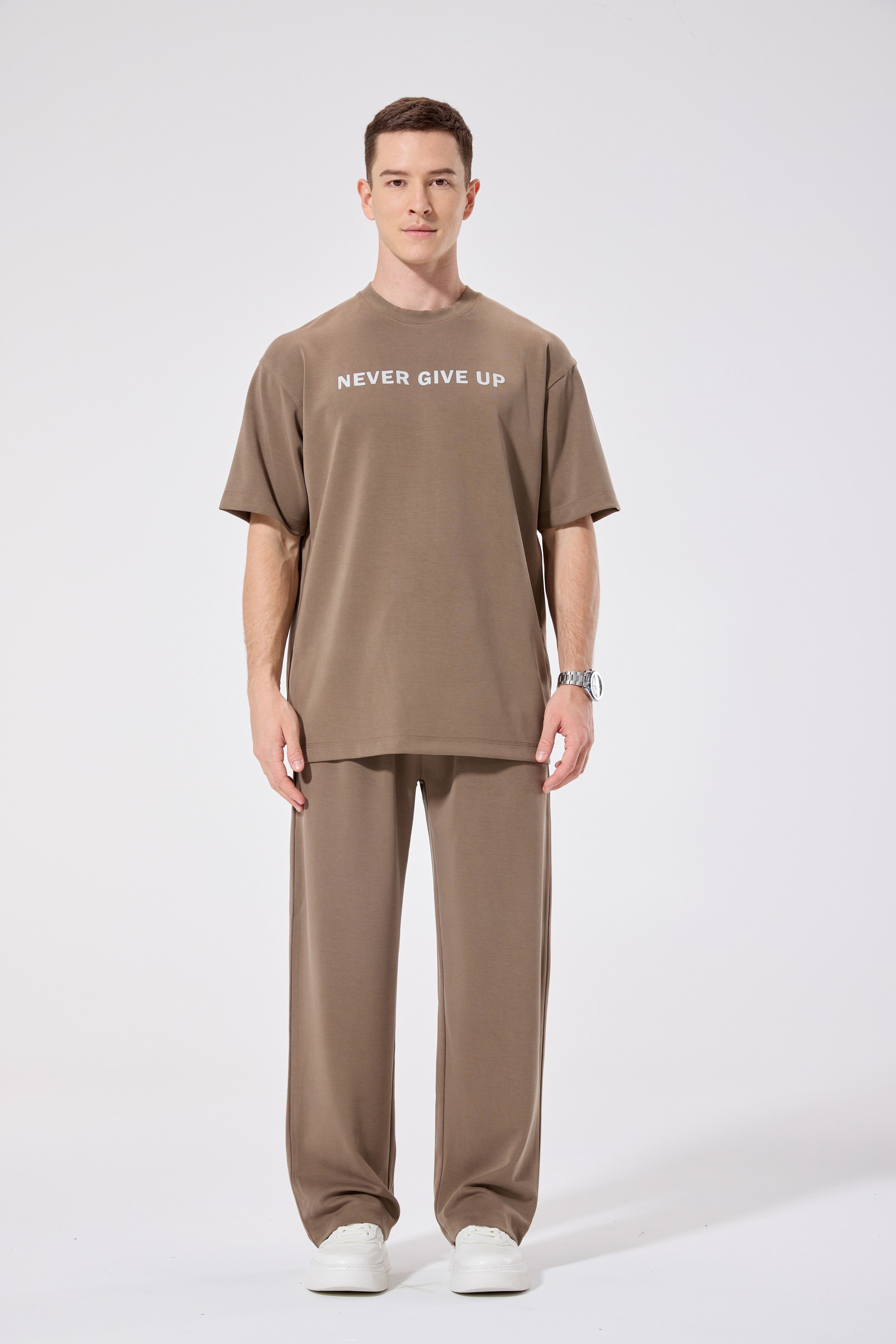 OVERSIZE T-SHIRT SET BROWN 03