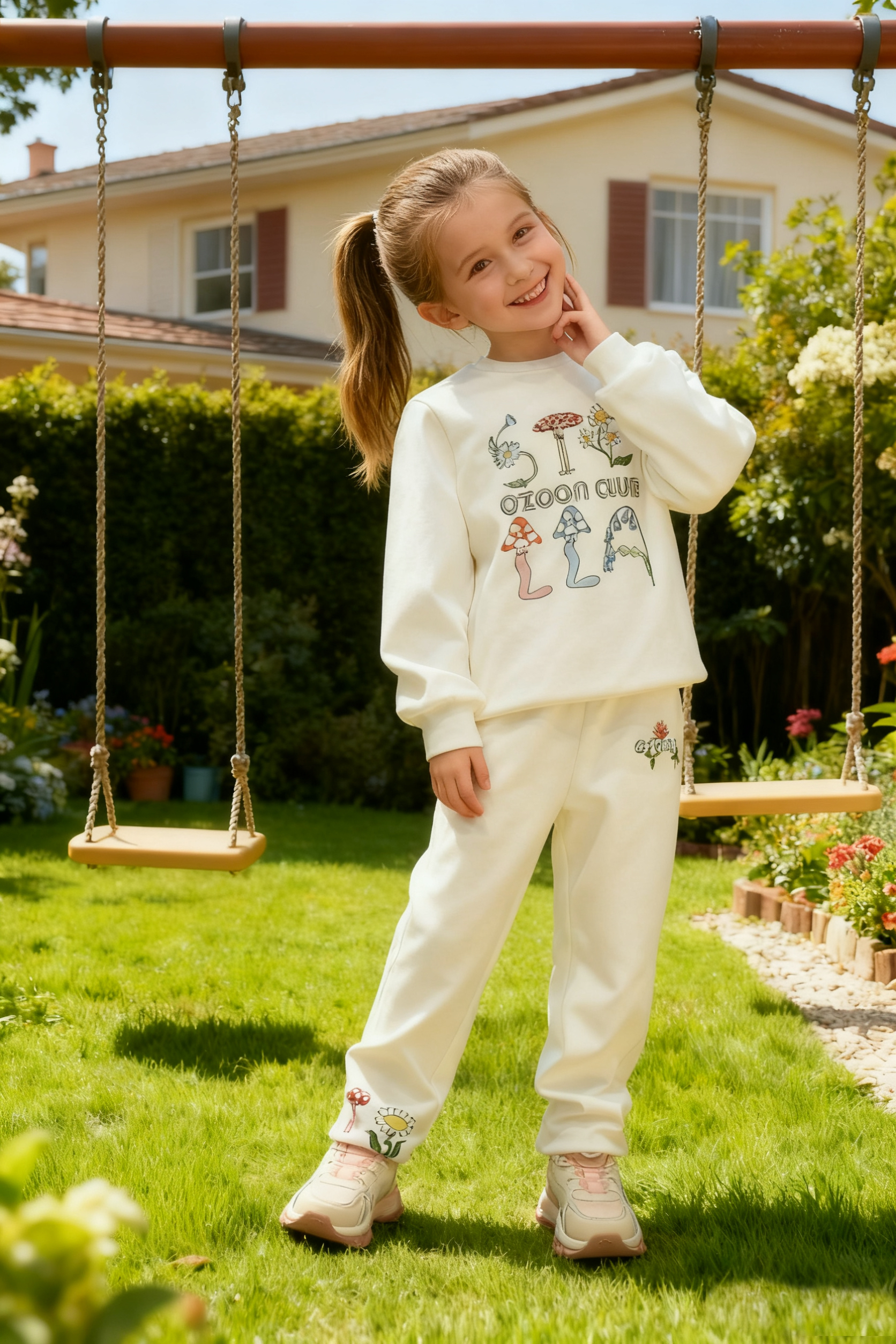 girls cotton tracksuit set girls cotton tracksuit set
