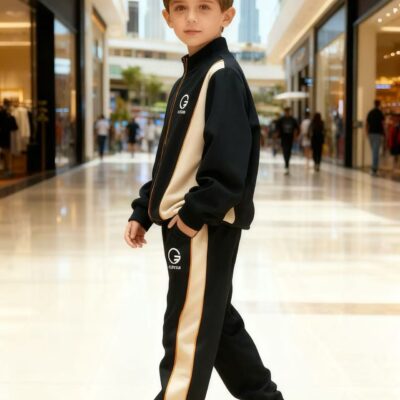 boys cotton tracksuit set (jacket + pants)